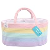 OrganiHaus Wickelkorb, Wickelorganiser, Babykorb, Windel Organizer, Windel Caddy Organizer, Windelkorb, Wickelkorb Baby, Geschenkkorb Baby, Baby Korb, Windelbox, Regenbogen