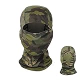 ZHjuju Sturmhaube, Atmungsaktive Vollgesichtsmaske Multifunktionale Sonne UV-Schutz Sturmhaube für Herren Damen Outdoors Sport Jagd Radfahren Motorrad Ski Sport Camouflage.