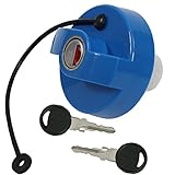 Generisch Tankdeckel Wassertankdeckel Wasser Trinkwasser Wohnwagen Wohnmobil Boot mit Sicherung blau