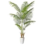 Alupssuc Künstliche Pflanzen groß 150cm mit 12 abnehmbaren Stämmen, Kunstpflanze große Indoor Tropical künstliche Dypsis Lutescens Baum, Real Touch Silk Areca Palm Tree im Topf