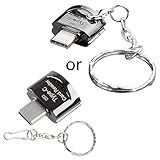 Typ-C-Kartenleser, USB 2.0, tragbarer Speicherkartenleser und auf USB-C-OTG-Adapter, universeller OTG-Mini-Adapter, USB 2.0 Speicherkartenleser