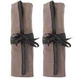 BUGUUYO 2 Stück Teiliges Canvas Werkzeugtaschen Aufrollen Robuste Segeltuch Organizer für Schraubendreher Zangen und Kleinteile Tragbar und Verschleißfest für Handwerker und