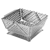 Tischgrill – Kochutensilien aus Edelstahl, Mini-Elektrogrill | schnelles Aufheizen, langlebiger Grill, perfekter Grill für kleine Räume und Wohnungen. 19,3 x 19,3 x 10 cm