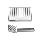 JOHO ABS Kopfbrause Eckig Regendusche Duschkopf mit Handbrause, 8 Zoll Brausekopf Quadratisch Einbauduschkopf Mit Anti-Kalk Düsen 20x20cm Chrom