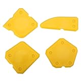 4-teiliges Dichtungswerkzeug-Set, Silikon, Glas, Zementschaber, Glätterreiniger für Biulding Dekoration, Dichtmasse, Fugenabdichtung (gelb)