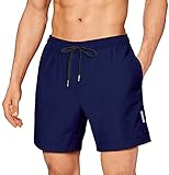 BENNIES Badehose Herren Badeshorts Männer Sporthose Herren kurz Shorts Bademode Boardshorts Schnelltrocknend Kurze Hose Schwimmhose Freizeithose mit Drawstring Swim Surfen Wassersport Summer Blau XL