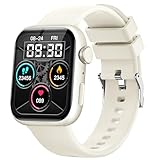 zaisia Smartwatch Damen Herren mit Telefonfunktion, 1.85' Zoll HD-Touchscreen Fitnessuhr mit Pulsuhr Schlafmonitor Schrittzähler, IP68 Wasserdicht Sportuhr, Fitness Smart Watch für Android iOS