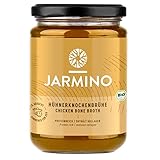 Knochenbrühe BIO HUHN (6x350ml) | Hühnerbrühe BIO | gesunde Alternative zu Brühwürfel | Rahmen Brühe, Diät Suppe, Dashi Brühe | Bone broth | Freilandhaltung | JARMINO