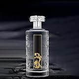 NXUQKZ 500 ml Whiskey-Dekanter, Dekanter mit Stopfen, schwere Glasflaschen mit Deckel, Wodka-Flaschen für Wein, Getränke, Öl, Essig, Kombucha