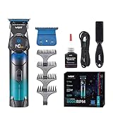 VGR 946 Haarschneidemaschine Profi für Männer, Kabelloser Trimmer Herren mit Klinge Aus Blauem Keramikpulvermetallurgisch und Kühlfunktion, Haartrimmer Herren mit 8000 U/Min Motor und LED Display