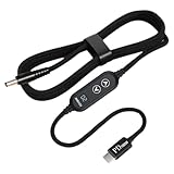 Netzteil Typ C auf DC 5,5 mm, 100 W Kapazität, 5 Leistungsauswahl, 5 V-20 V, variabel durch integriertes Management-Ladekabel für Laptops