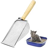 Katzenklo Schaufel Katzenstreuschaufel Metall Katzenschaufel Edelstahl für Katzenklo Katzenstreu für Katzentoilette Scooper Lochabstand 5 mm Cat Litter Scoop Streuschaufel Katzen Zubehör für Klo