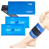 NEWGO Kühlpads mit Vlies Weiche 27,5 x 13,5 cm Wiederverwendbare Kühlakkus Kalte Heiße Kompresse, Mehrfach Kompresse, Verletzungen von Handgelenk, Arm, Knie, Hals, Knöchel, 2 stück