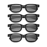 4-Teilige Polarisierte Passive 3D-Brille für 3D-Fernseher Echte 3D-Kinos für 3D-Gaming und TV-Rahmen