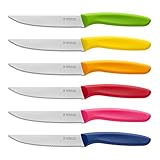 targzier Steakmesser Set 6 teilig, Steakmesser aus Edelstahl mit Wellenschliff, Scharfes Steakbesteck Set, Küchen-Steakbesteck, Geeignet für Restaurants，scharfes Steak Messer Set, Spülmaschinenfest