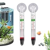 2pcs Aquarium Thermometer, 11cm Aquarium Thermometer Für Tropische Gewässer, Leicht Ablesbare Skala, Korrosionsbeständig, Hochpräziser Tauchsonde Zur Messung Wassertemperatur