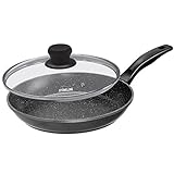 STONELINE Bratpfanne 26 cm, mit Griff, Induktion, Aluguss, Pfanne mit echten Steinpartikeln beschichtet, Ohne Fett oder Öl kochen, braten und schmoren