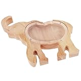 Milisten Holz Elefant Spardose Tierform Geldbox für Kreative und Dekorative Münzbank aus Hochwertigem Material zum Geldsparen und Lernen