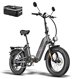 Fafrees FF20 Polar Damen E Bike Herren mit 48V 13,4Ah*2 Akkus bis 170KM [ Offiziell ] E Fatbike Klapprad 20 Zoll, Ebike Mountainbike 65 N.m, MTB Elektro Fahrrad 150kg, Elektrofahrrad Erwachsene StVZO.