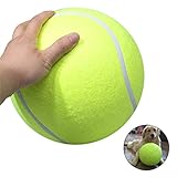 Stylebest 24 cm Großes Tennisball-Kauspielzeug für Haustiere, Großer, Langlebiger Gummi-Hundeball Zum Spielen oder Spielen, mit Superdickem Design für Outdoor-Sport und Strand (Gelb)