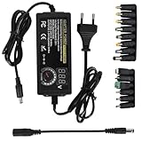 3V-24V Einstellbares Netzteil Universal Netzteiladapter 3A 72W Verstellbarer Netzadapter 100V-240V AC to DC mit LED Spannungsanzeige und 5,5x2,5mm 14 Tipps für Haushaltselektronik, DC Motor 3A Max