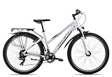 Ciclista Adventure 26 Trapez | 26 Zoll Jugendrad ab 14 Jahren | All-Terrain-Bike | 21-Gang Schaltung | inkl. Straßenausstattung, Farbe:White Violet Grey, Rahmengröße:48 cm, Laufradgröße:26 Zoll
