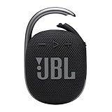 JBL CLIP 4 Bluetooth Lautsprecher - Schwarz – Wasserdichte, tragbare Musikbox mit praktischem Karabiner – Bis zu 10 Stunden kabelloses Musik Streaming