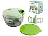 Kitchenry Gemüseschneider mit Seilzug | Zwiebelschneider | Manuell Universalzerkleinerer für Gemüse | Multizerkleinerer Zwiebelhacker Ideal küchenhelfer