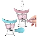 Nettoppo 2-Teiliges Manuelles Luftdruck-Augenreinigungsbecher-Werkzeug, Silikon-Augenbadbecher, Augenspülung