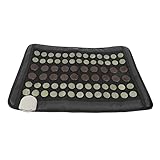 Heizmatte,220V Infrarot Rückenheizkissen Jade Turmalin Steine Wärmematte Einstellbar Temperatur 10℃-70℃ Mit Natürlichen Ferninfrarot Heizkissen Wärmematte Turmalinsteinen Tourmalin