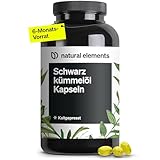 Schwarzkümmelöl kaltgepresst (original Nigella sativa) – 400 Kapseln im 6-Monats-Vorrat – 1000 mg ägyptisches Schwarzkümmelöl/Tagesdosis – naturbelassen, in Deutschland produziert