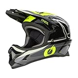 O'NEAL | Mountainbike-Helm Fullface | MTB DH Downhill FR Freeride | ABS-Schale, Magnetverschluss, übertrifft Robustes ABS | SONUS Helmet Split V.23 | Erwachsene | Schwarz Neon-Gelb | XL