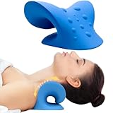 Nackenstrecker Orthopädisch zur Entlastung der Halswirbelsäule – Ergonomischer Nackendehner gegen Nackenschmerzen, Schulter- und Rückenentspannung, Tragbares Entspannungskissen für Zuhause und Büro