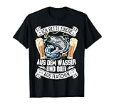 Ich rette Fische aus dem Wasser Hecht Mann Carp Fishing T-Shirt