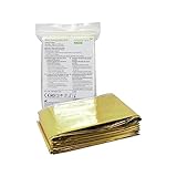 Medi-Inn+ Rettungsdecke Gold Silber | 160 x 210 cm | Notfalldecke für Erste Hilfe | Kälteschutz | Hitzeschutz (3 Stück)