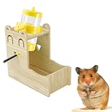 Hamster Trinkflasche, Hamster Wasserflasch, Hamster Trinkflasche mit Ständer, Hängend Haustier Wasserspender, für Den Täglichen Trinkwassergebrauch von Hamstern und Anderen Kleintieren, 80ml