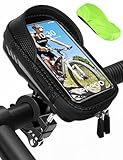 LEMEGO Fahrrad Handyhalterung Wasserdicht Motorrad Handy Halterung 360°Drehbarem Handyhalter für 4.7-6.5 Zoll Smartphone mit Regenhaube Lenkertasche Fahrradtasche Fahrradhalterung Lenker Tasche