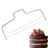PRESTOV Tortenschneider Tortenbodenschneider Edelstahl 32cm - Höhenverstellbar Tortenschneider mit 2 Tortensäge Draht -Tortenteiler für Mühelos Gleichmäßige Schichten-Spülmaschinenfest Kuchenschneider