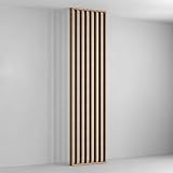 MARBET DESIGN Raumteiler Lamellenwand 275x58cm MDF Raumtrenner Trennwand - freistehende Holzlamellen Innendekoration - Moderne Raumgestaltung Lamellen-Sichtschutz (Saragossa Eiche)