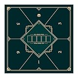 LaiEr 60/80/100/120/140/160cm Quadratische Poker Matte Texas Hold'em Poker Gummimatte Poker Topper für Tische Faltbare Tragbare Poker Tischplatte Layoutw für Poker Spiele Blackjack Casino(60 * 60cm)