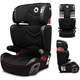 LIONELO Hugo Kindersitz 15-36 kg Autositz, Gruppe 2 3, Isofix, Seitenschutz, einstellbare Kopfstütze, zwei Getränkehalter, Montage mit Fahrzeuggurten möglich