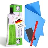 Poolkleber wasserfest - Pool Reparaturset – Für PVC-Poolfolien, inkl. zuschneidbarer PVC-Folie (20x30 cm), extra starker Kleber, Schleifpapier & Spatel – Ideal für Pools, Whirlpools & Teichfolien