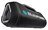 Blaupunkt BT 1000 Kompaktanlage mit Bluetooth, Ghettoblaster mit USB Musik-Wiedergabe, Party-Lautsprecher mit Akku, Aux In und Powerbank, Musikbox in schwarz