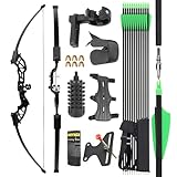 surwolf 30-53 lb.verstellbar Split-Langbogen 49” Takedown-Jagdrecurvebogen Bogenschießen-Recurvebogen-Set Jagdbogen für Erwachsene/Rechtshänder (2#-Bogen Set)