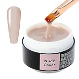 SINCERO SALON Aufbaugel für Gelnägel - Nude Cover - UV Gel zur Nagelverlängerung und Modellage - Nail Art Gel Nagel - Acrylgel für Nägel - Farbgel für Gelnägel - Versiegelungsgel - 15ml