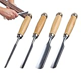 Holzschnitzmeißel-Set, Meißel-Set für die Holzbearbeitung, multifunktionales Holzbearbeitungsset, 4 verschleißfeste Schreinerwerkzeuge, wenn