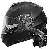RALLOX Klapphelm Motorradhelm 160 matt schwarz Größe XL Sturzhelm Helm Rollerhelm