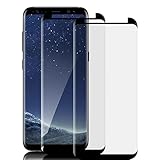[2 Stück] Schutzfolie für Panzerglas für Samsung Galaxy S8, 9H Härte Panzer Schutz Glas, 3D-Volle Bedeckung Keine Blasen Anti-Kratzen Folie, HD Klar Panzerfolie Displayschutz für Samsung Galaxy S8-1