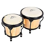 EastRock Bongo-Trommel-Set,4” and 5” für Erwachsene, Anfänger, Profis, stimmbare Holz- und Metalltrommel-Schlaginstrumente mit Stimmschlüssel