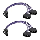 eMagTech 2 Stücke EPS 8 Pin Zu Dual 4 Pin Power Adapter Kabel Kupfer Draht für Desktop-Motherboard 15cm